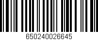 Código de barras (EAN, GTIN, SKU, ISBN): '650240026645'
