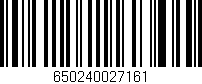 Código de barras (EAN, GTIN, SKU, ISBN): '650240027161'