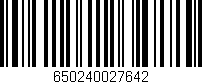 Código de barras (EAN, GTIN, SKU, ISBN): '650240027642'