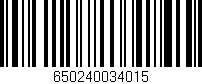Código de barras (EAN, GTIN, SKU, ISBN): '650240034015'