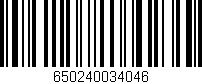 Código de barras (EAN, GTIN, SKU, ISBN): '650240034046'