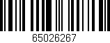 Código de barras (EAN, GTIN, SKU, ISBN): '65026267'