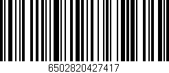 Código de barras (EAN, GTIN, SKU, ISBN): '6502820427417'