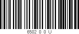 Código de barras (EAN, GTIN, SKU, ISBN): '6502_0_0_U'