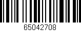 Código de barras (EAN, GTIN, SKU, ISBN): '65042708'