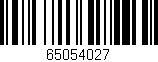 Código de barras (EAN, GTIN, SKU, ISBN): '65054027'