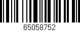 Código de barras (EAN, GTIN, SKU, ISBN): '65058752'