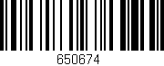 Código de barras (EAN, GTIN, SKU, ISBN): '650674*'