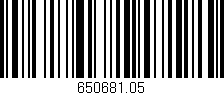 Código de barras (EAN, GTIN, SKU, ISBN): '650681.05'