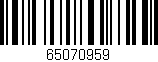 Código de barras (EAN, GTIN, SKU, ISBN): '65070959'