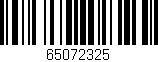 Código de barras (EAN, GTIN, SKU, ISBN): '65072325'