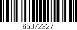 Código de barras (EAN, GTIN, SKU, ISBN): '65072327'