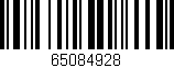 Código de barras (EAN, GTIN, SKU, ISBN): '65084928'