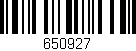 Código de barras (EAN, GTIN, SKU, ISBN): '650927'