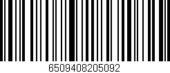 Código de barras (EAN, GTIN, SKU, ISBN): '6509408205092'