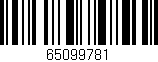 Código de barras (EAN, GTIN, SKU, ISBN): '65099781'