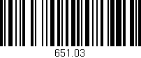 Código de barras (EAN, GTIN, SKU, ISBN): '651.03'