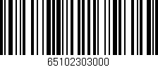 Código de barras (EAN, GTIN, SKU, ISBN): '65102303000'