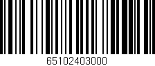 Código de barras (EAN, GTIN, SKU, ISBN): '65102403000'