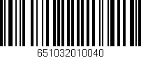 Código de barras (EAN, GTIN, SKU, ISBN): '651032010040'
