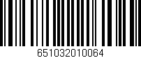Código de barras (EAN, GTIN, SKU, ISBN): '651032010064'