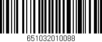 Código de barras (EAN, GTIN, SKU, ISBN): '651032010088'