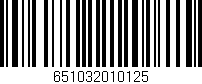 Código de barras (EAN, GTIN, SKU, ISBN): '651032010125'
