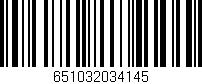 Código de barras (EAN, GTIN, SKU, ISBN): '651032034145'
