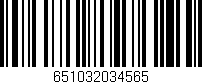 Código de barras (EAN, GTIN, SKU, ISBN): '651032034565'