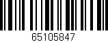 Código de barras (EAN, GTIN, SKU, ISBN): '65105847'