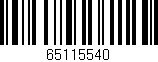 Código de barras (EAN, GTIN, SKU, ISBN): '65115540'