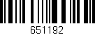 Código de barras (EAN, GTIN, SKU, ISBN): '651192'