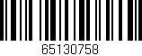 Código de barras (EAN, GTIN, SKU, ISBN): '65130758'