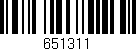 Código de barras (EAN, GTIN, SKU, ISBN): '651311'