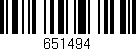 Código de barras (EAN, GTIN, SKU, ISBN): '651494'