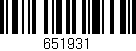 Código de barras (EAN, GTIN, SKU, ISBN): '651931'