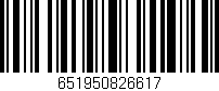 Código de barras (EAN, GTIN, SKU, ISBN): '651950826617'