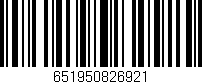Código de barras (EAN, GTIN, SKU, ISBN): '651950826921'