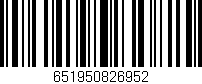 Código de barras (EAN, GTIN, SKU, ISBN): '651950826952'