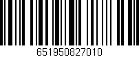 Código de barras (EAN, GTIN, SKU, ISBN): '651950827010'