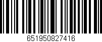 Código de barras (EAN, GTIN, SKU, ISBN): '651950827416'