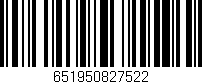 Código de barras (EAN, GTIN, SKU, ISBN): '651950827522'