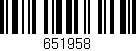 Código de barras (EAN, GTIN, SKU, ISBN): '651958'