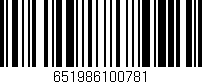 Código de barras (EAN, GTIN, SKU, ISBN): '651986100781'