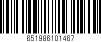 Código de barras (EAN, GTIN, SKU, ISBN): '651986101467'