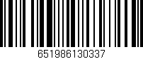 Código de barras (EAN, GTIN, SKU, ISBN): '651986130337'