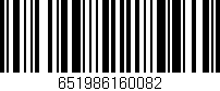 Código de barras (EAN, GTIN, SKU, ISBN): '651986160082'