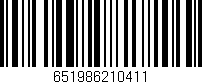 Código de barras (EAN, GTIN, SKU, ISBN): '651986210411'