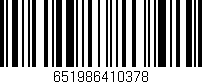 Código de barras (EAN, GTIN, SKU, ISBN): '651986410378'