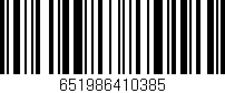 Código de barras (EAN, GTIN, SKU, ISBN): '651986410385'